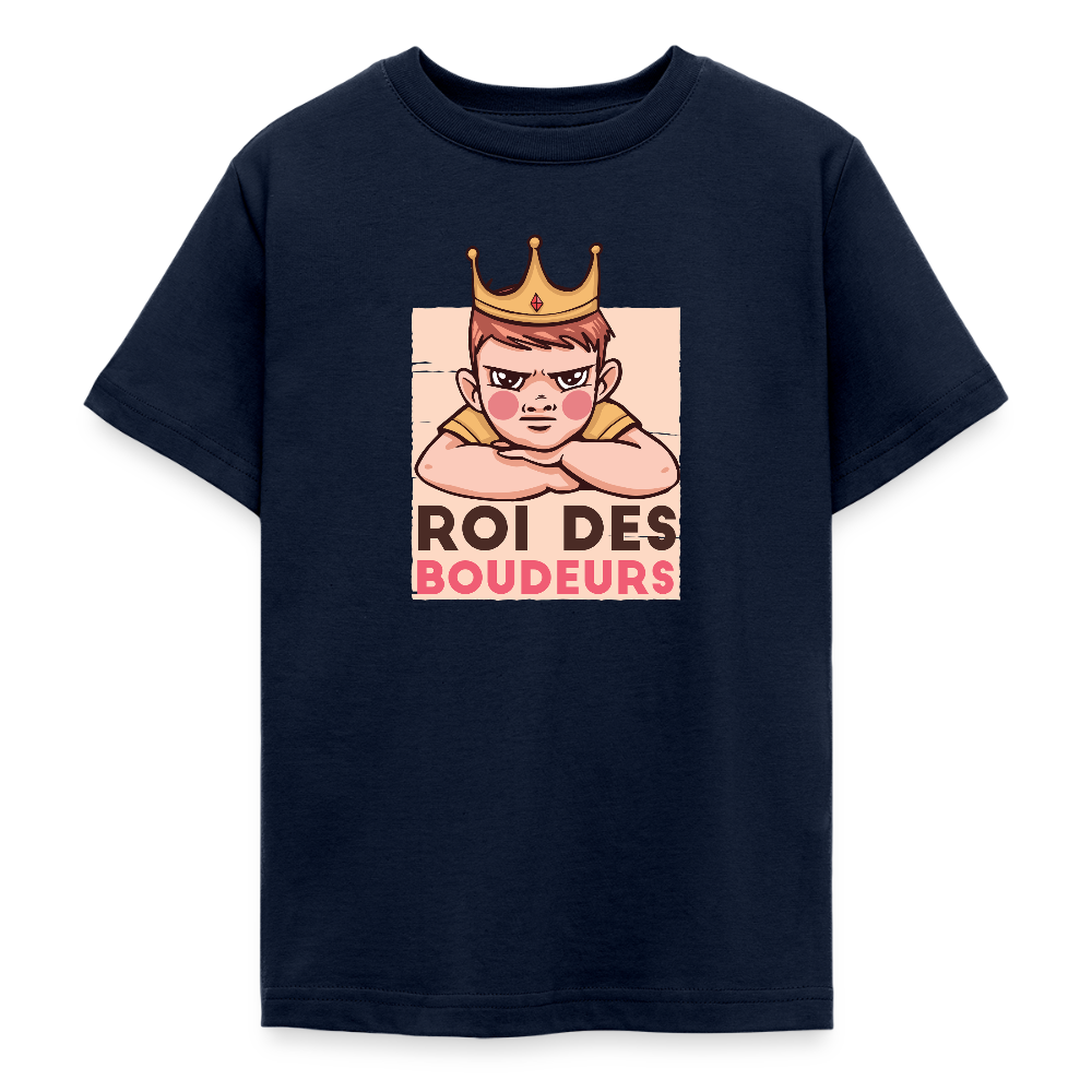 ) đ T-shirt Ado âRoi des Boudeursâ â Attitude & Style Unique | UNiKtee - REF00029 - marine