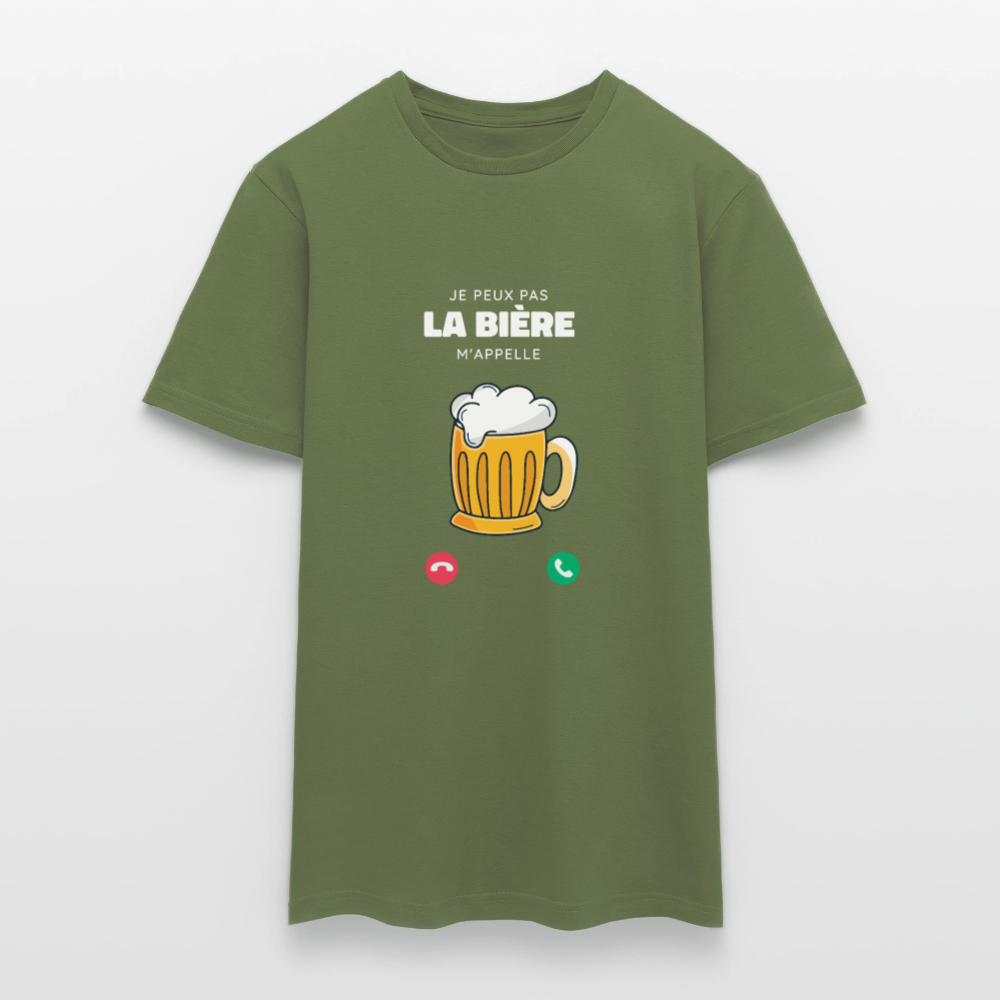 T-shirt Homme – La Bière M’appelle - REF00010 - vert militaire