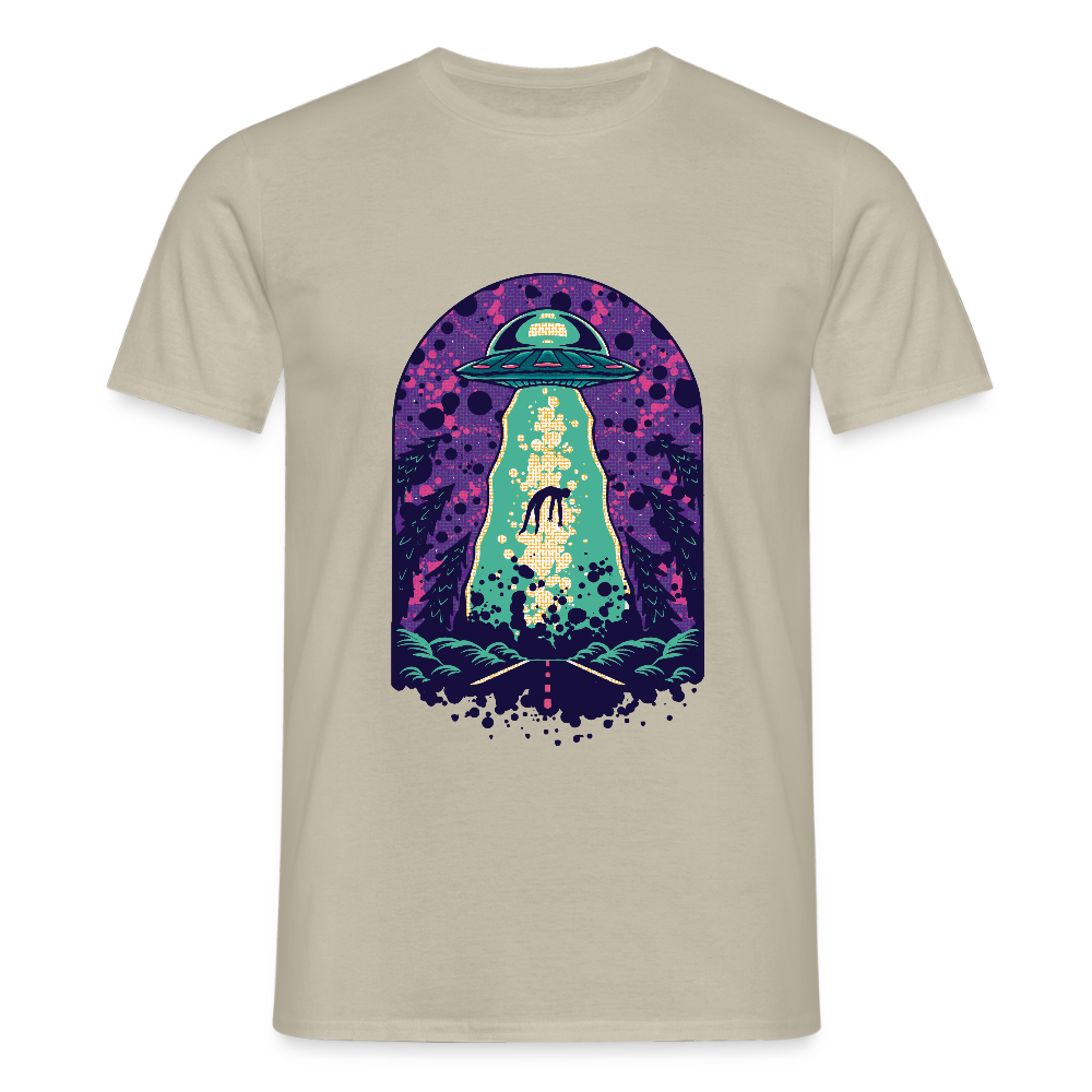 👽 T-shirt Homme “Alien Abduction” – Mystère & Style Intergalactique | UNiKtee REF00043 - beige sable