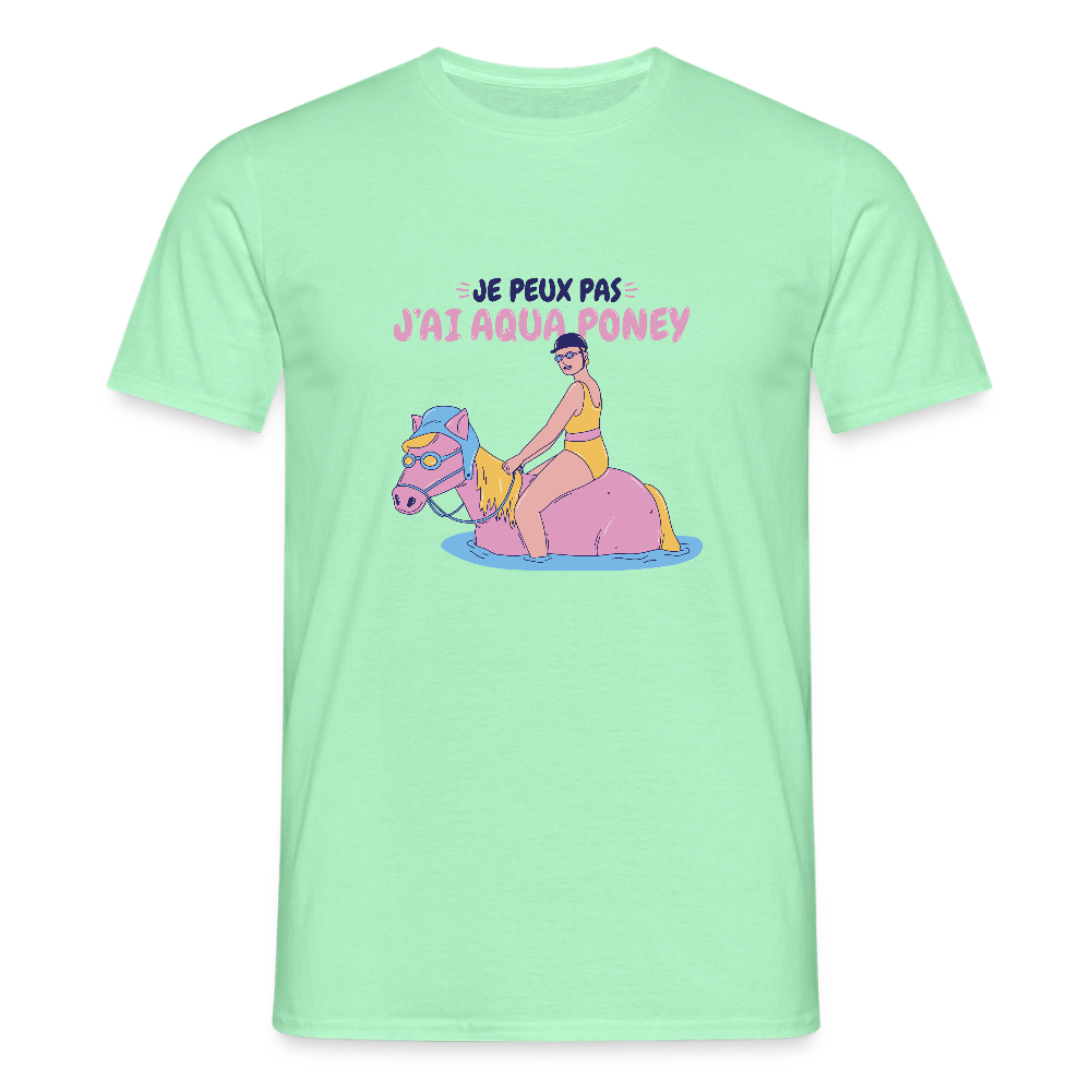 T-shirt Homme – J’ai Aqua Poney REF 00007 - vert menthe