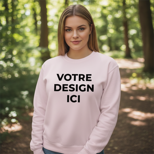 Pull col rond femme personnalisable – confort premium & style intemporel