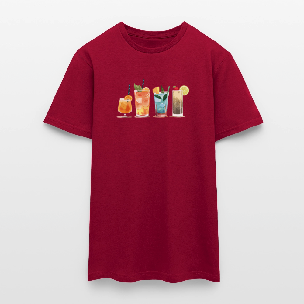 T-shirt Cocktail Vibes Homme - REF00001 - rouge brique