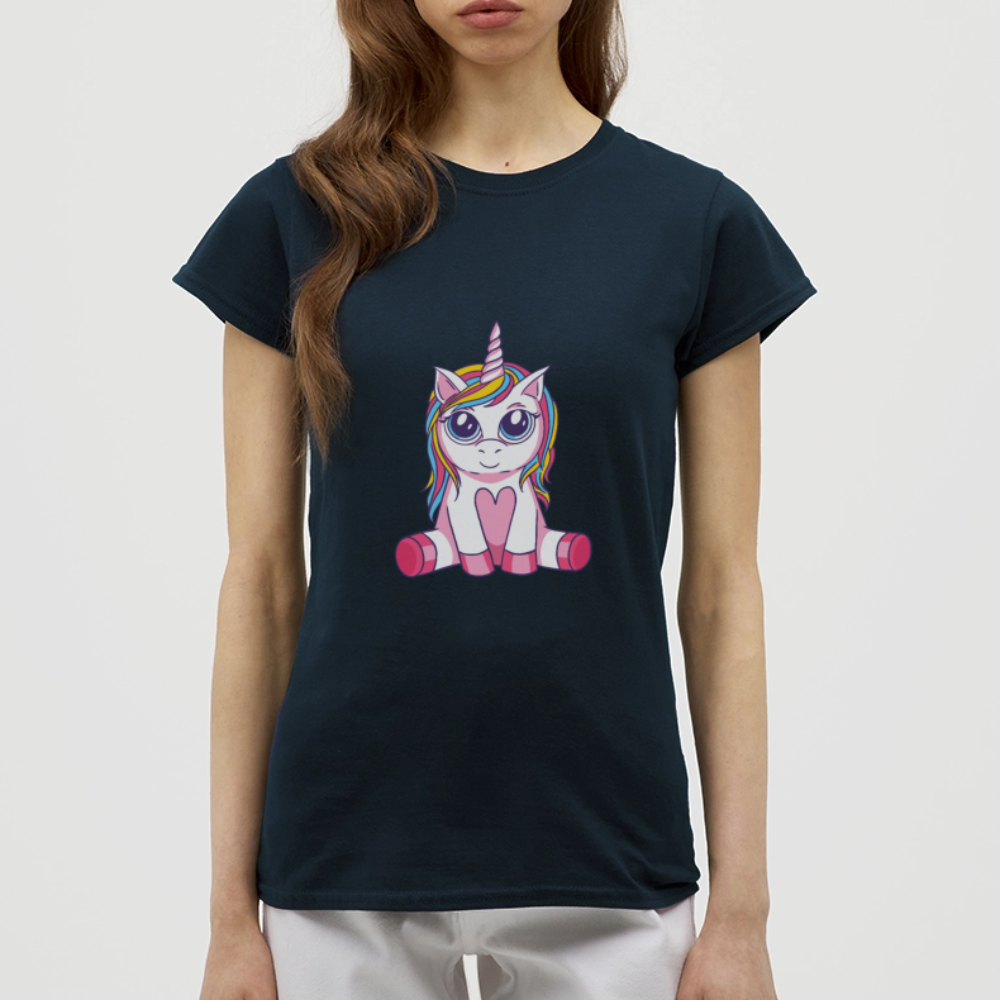 T-shirt Femme Licorne  - REF00011 - marine
