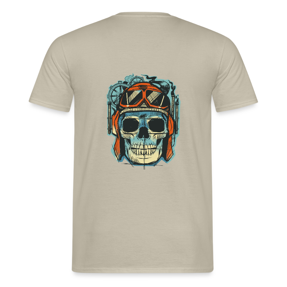 T-shirt Homme “Skull Rider” – Esprit Biker & Style Vintage | REF00064 - beige sable