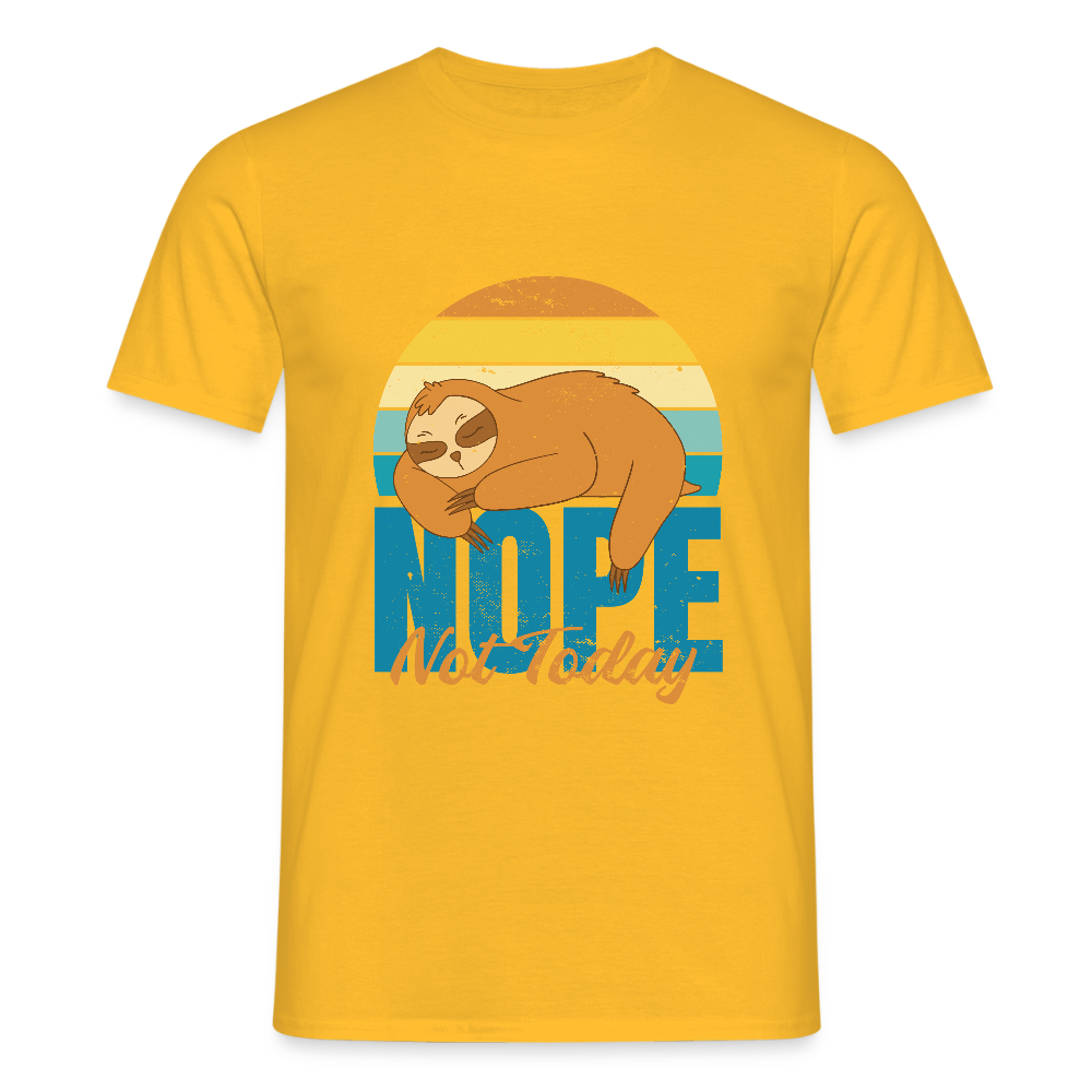 T-shirt Homme “Nope, Not Today” – Humour & Détente Totale | REF00067 - jaune