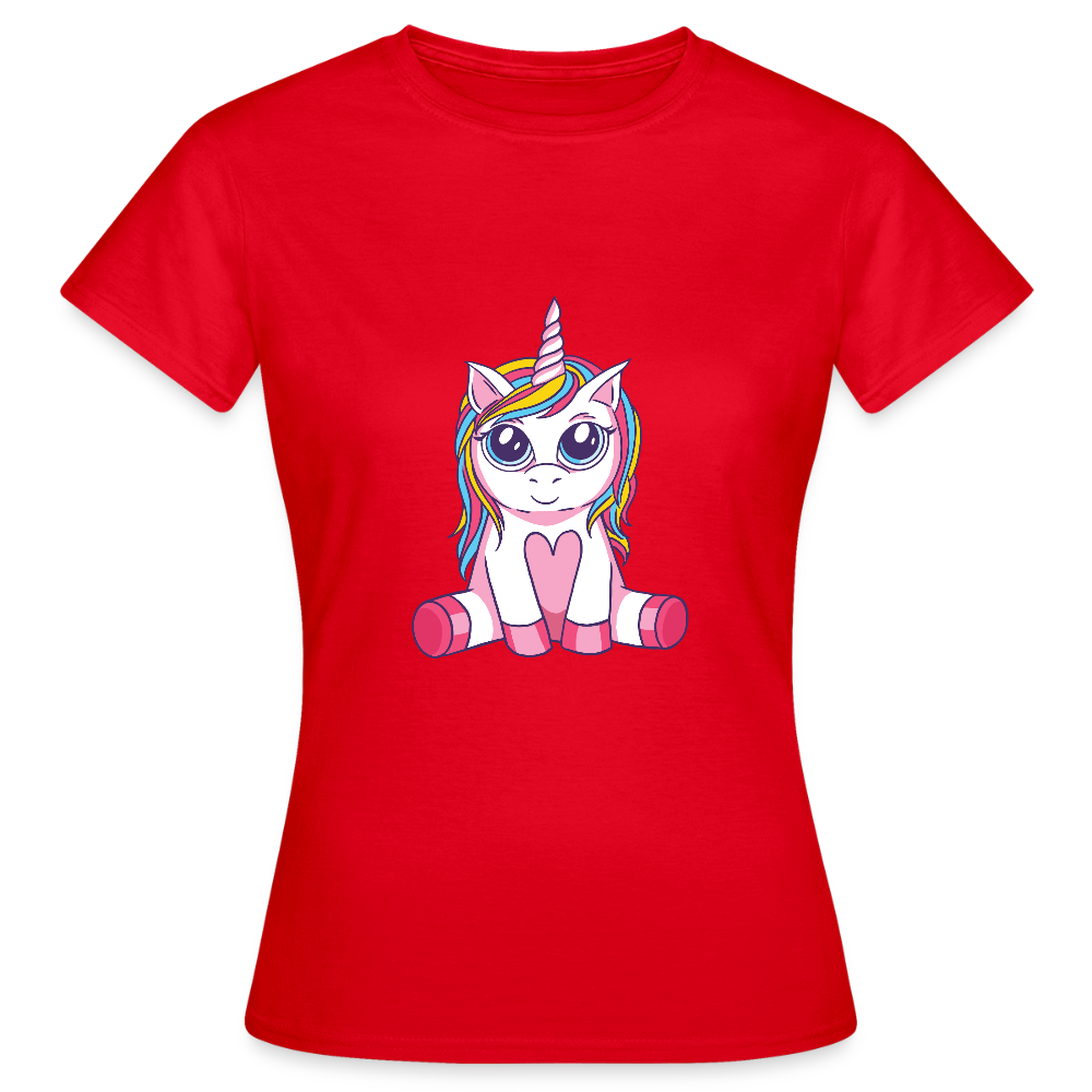 T-shirt Femme Licorne  - REF00011 - rouge