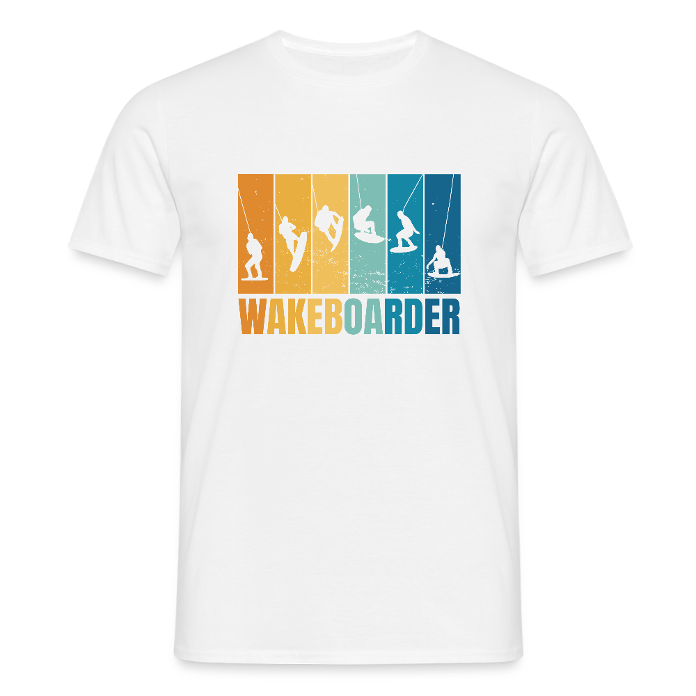 T-shirt Homme – Wakeboarder Vintage - REF00006 - blanc