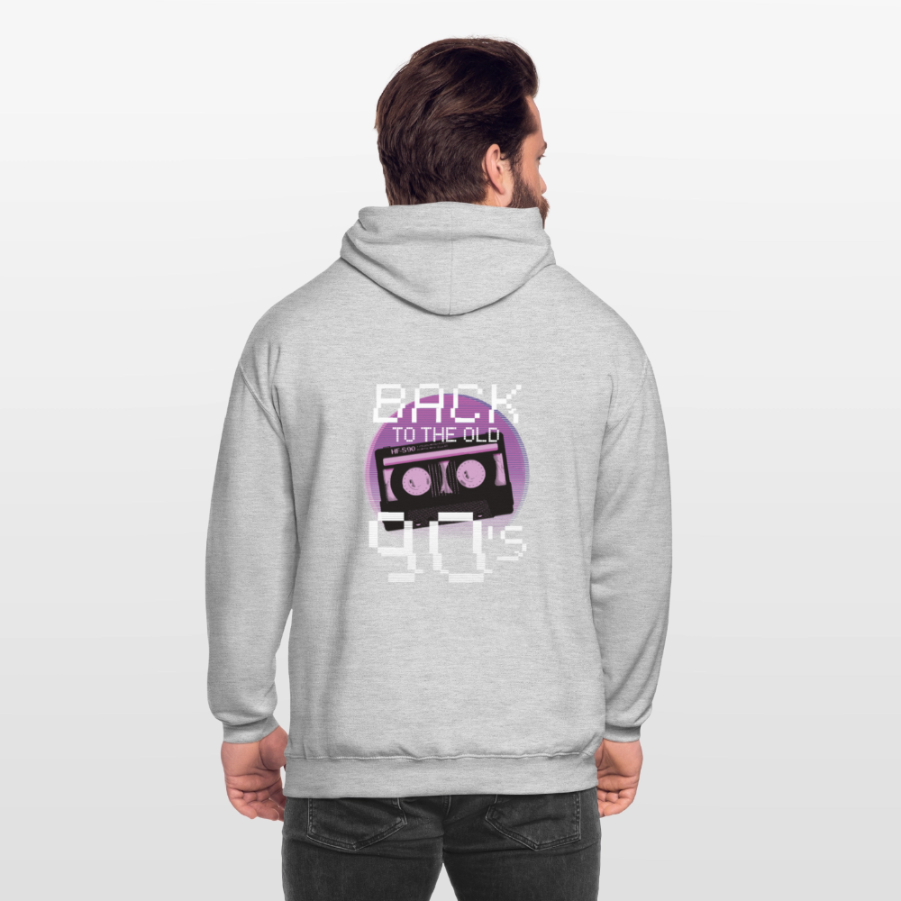 Hoodie Homme – Back to the Old 90’s - gris clair chiné