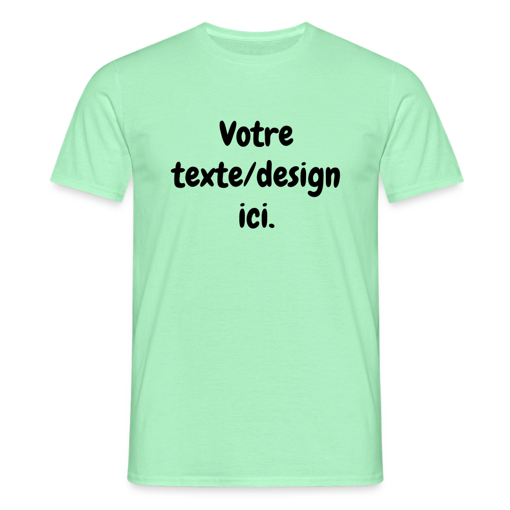 👉 T-shirt Personnalisable – Votre texte ! - vert menthe