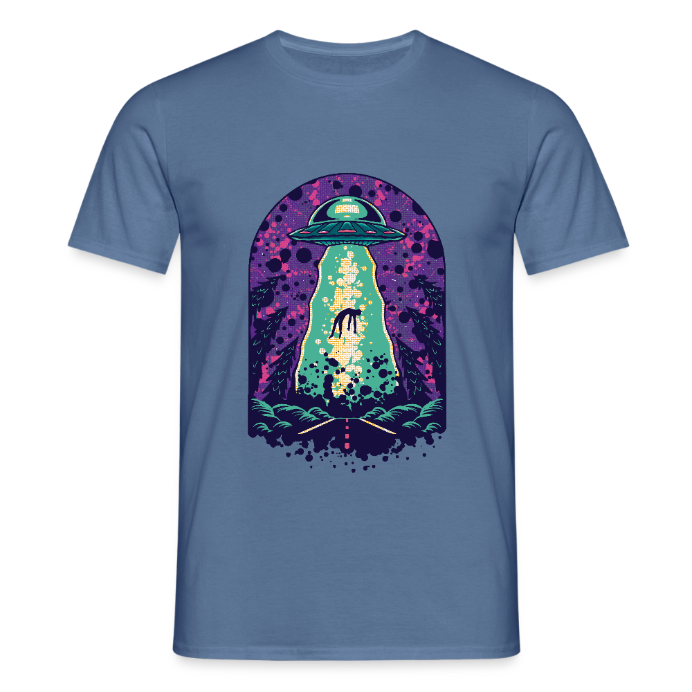 👽 T-shirt Homme “Alien Abduction” – Mystère & Style Intergalactique | UNiKtee REF00043 - bleu pigeon 
