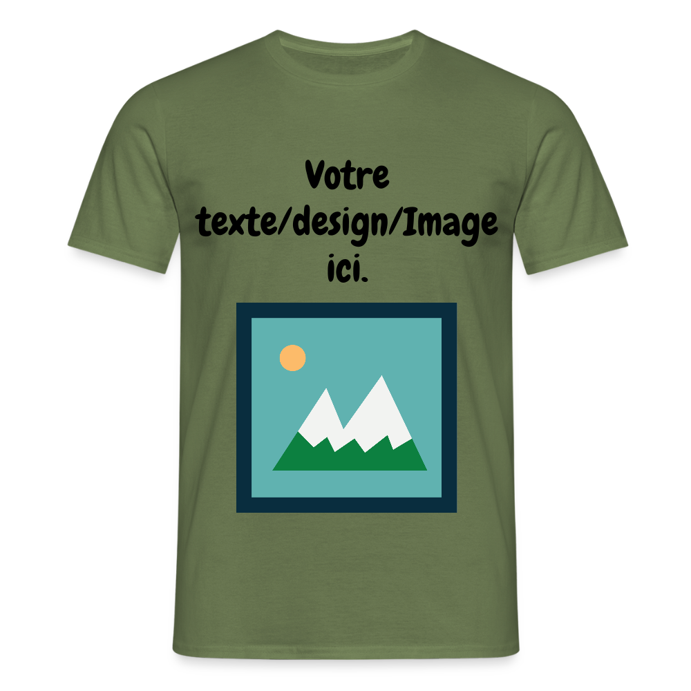 T-shirt Custom – Votre Texte, Votre Design ! - vert militaire