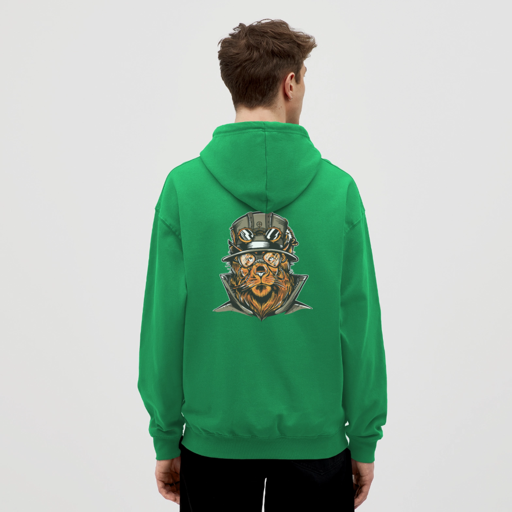 Sweat à Capuche Lion Steampunk - REF00003 - vert