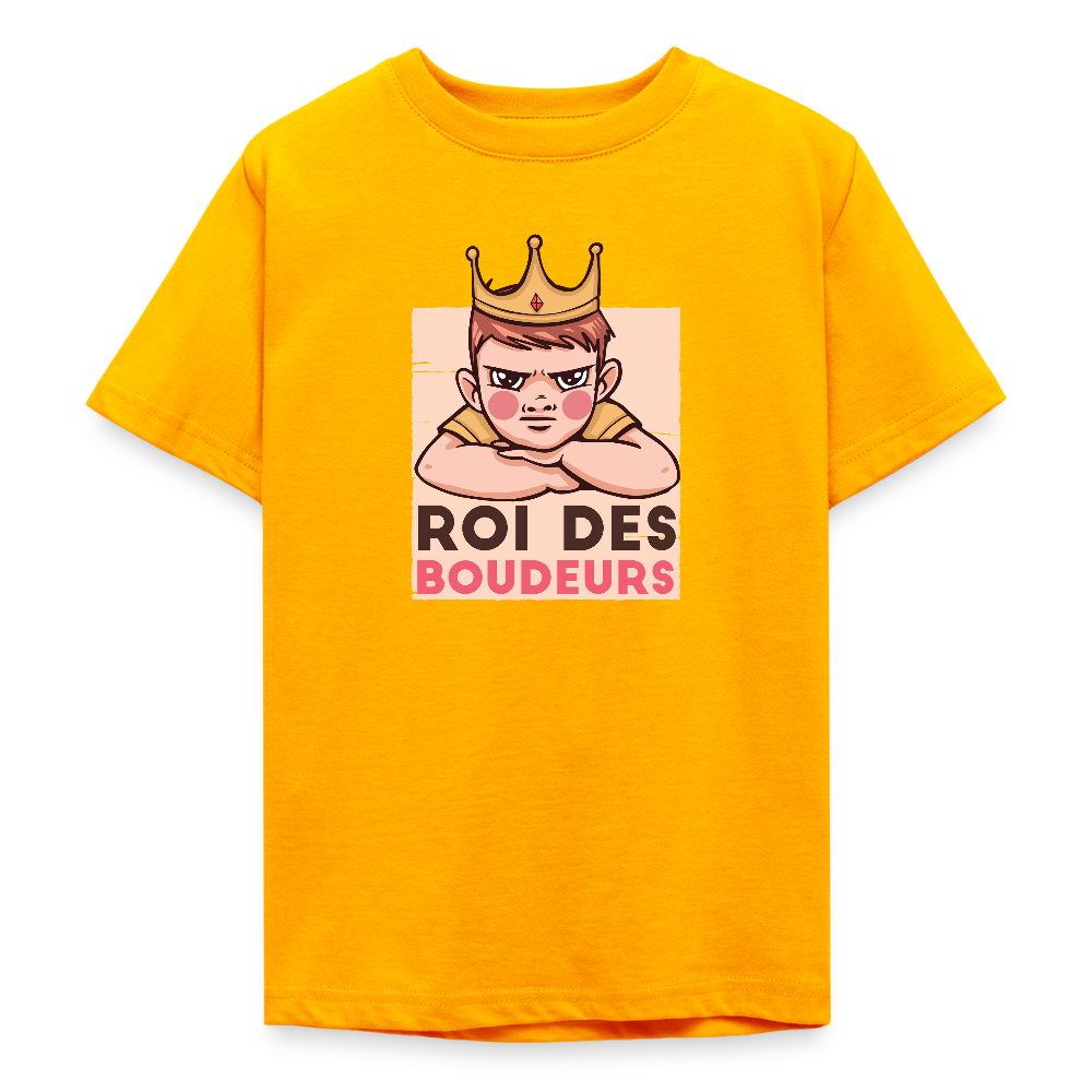 )  👑 T-shirt Ado “Roi des Boudeurs” – Attitude & Style Unique | UNiKtee - REF00029 - or