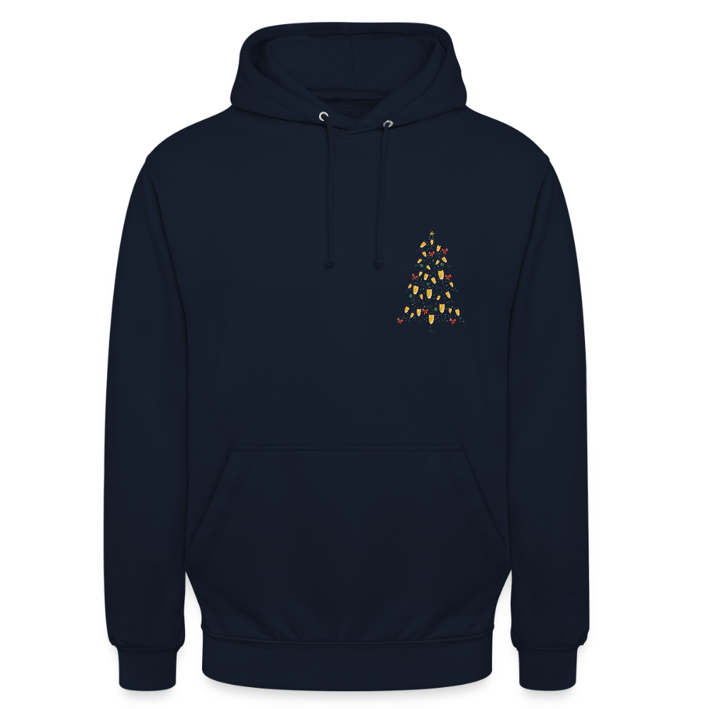 Sweat à Capuche Unisexe “Arbre de Noël Doré” – Design Festif & Style Streetwear | REF00057 - marine