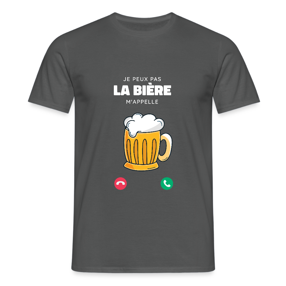 T-shirt Homme – La Bière M’appelle - REF00010 - charbon