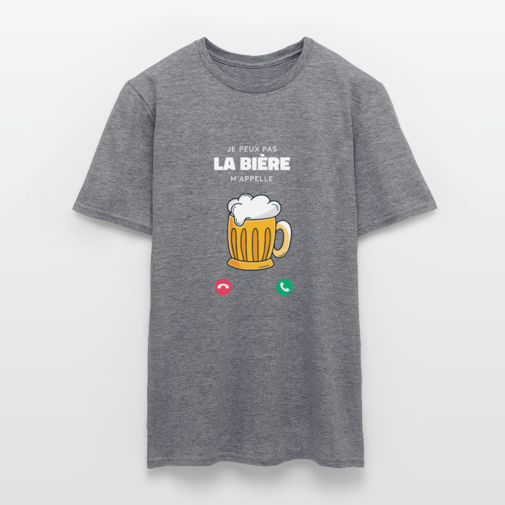 T-shirt Homme – La Bière M’appelle - REF00010 - graphite chiné