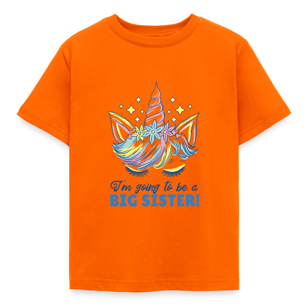 🌸 T-shirt Enfant “I’m Going to Be a Big Sister!” – Annonce de Grande Sœur | UNiKtee REF00049 - orange
