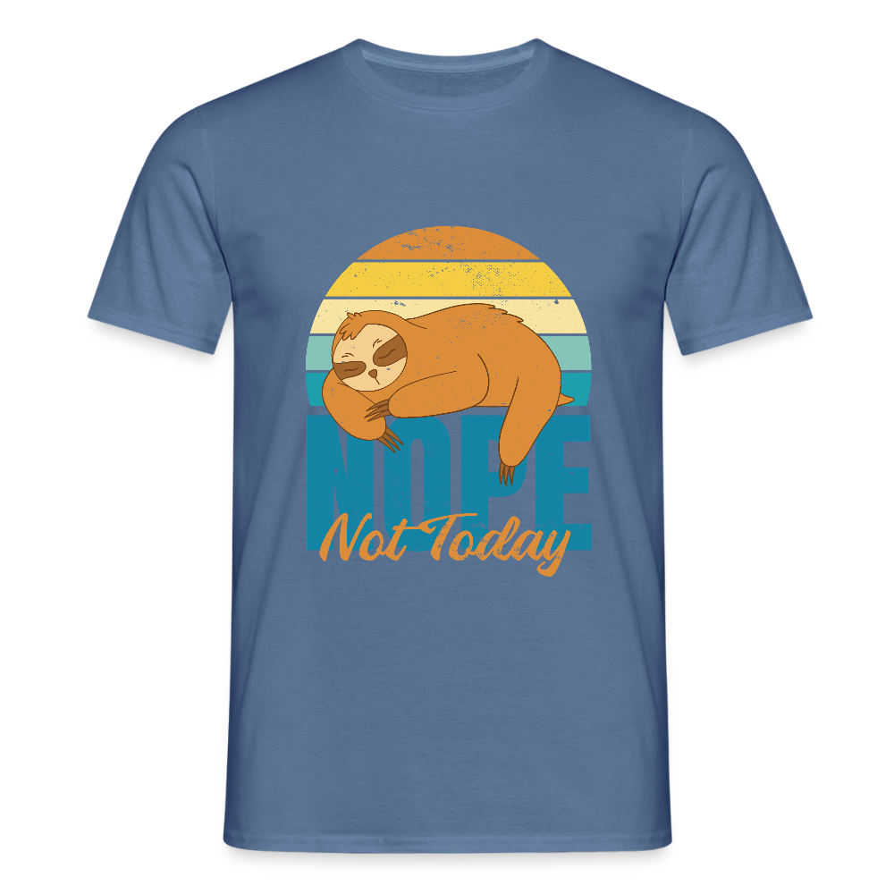 T-shirt Homme “Nope, Not Today” – Humour & Détente Totale | REF00067 - bleu pigeon 