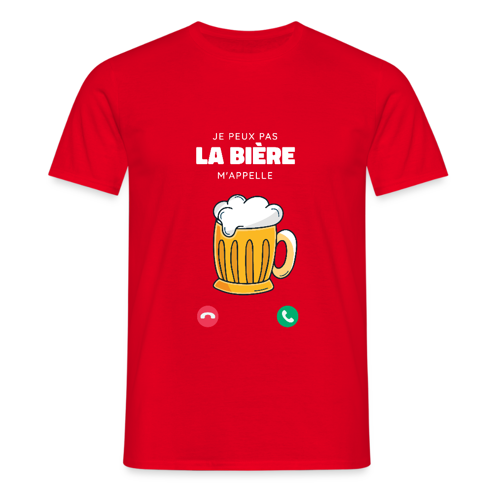 T-shirt Homme – La Bière M’appelle - REF00010 - rouge