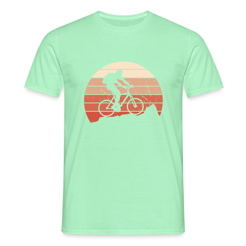 T-shirt Homme “Retro Cyclist” – Passion Vélo & Style Vintage | REF00065 - vert menthe