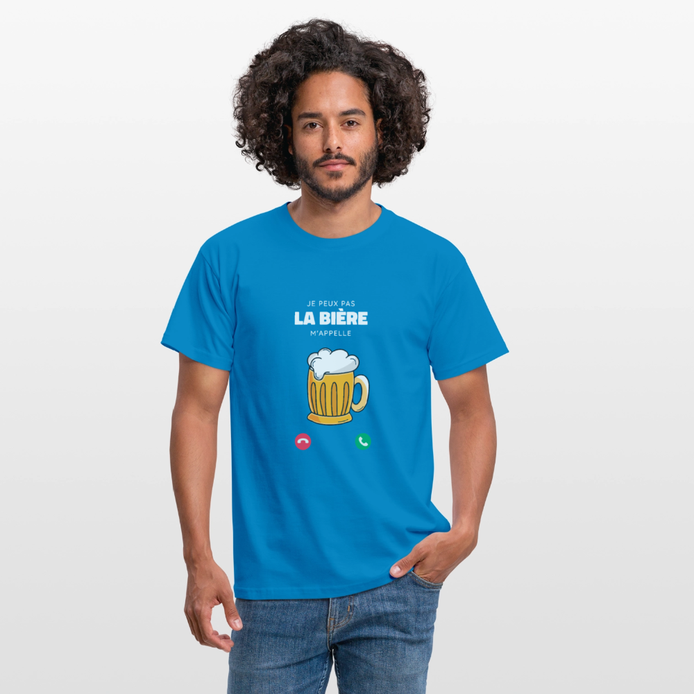 T-shirt Homme – La Bière M’appelle - REF00010 - bleu royal