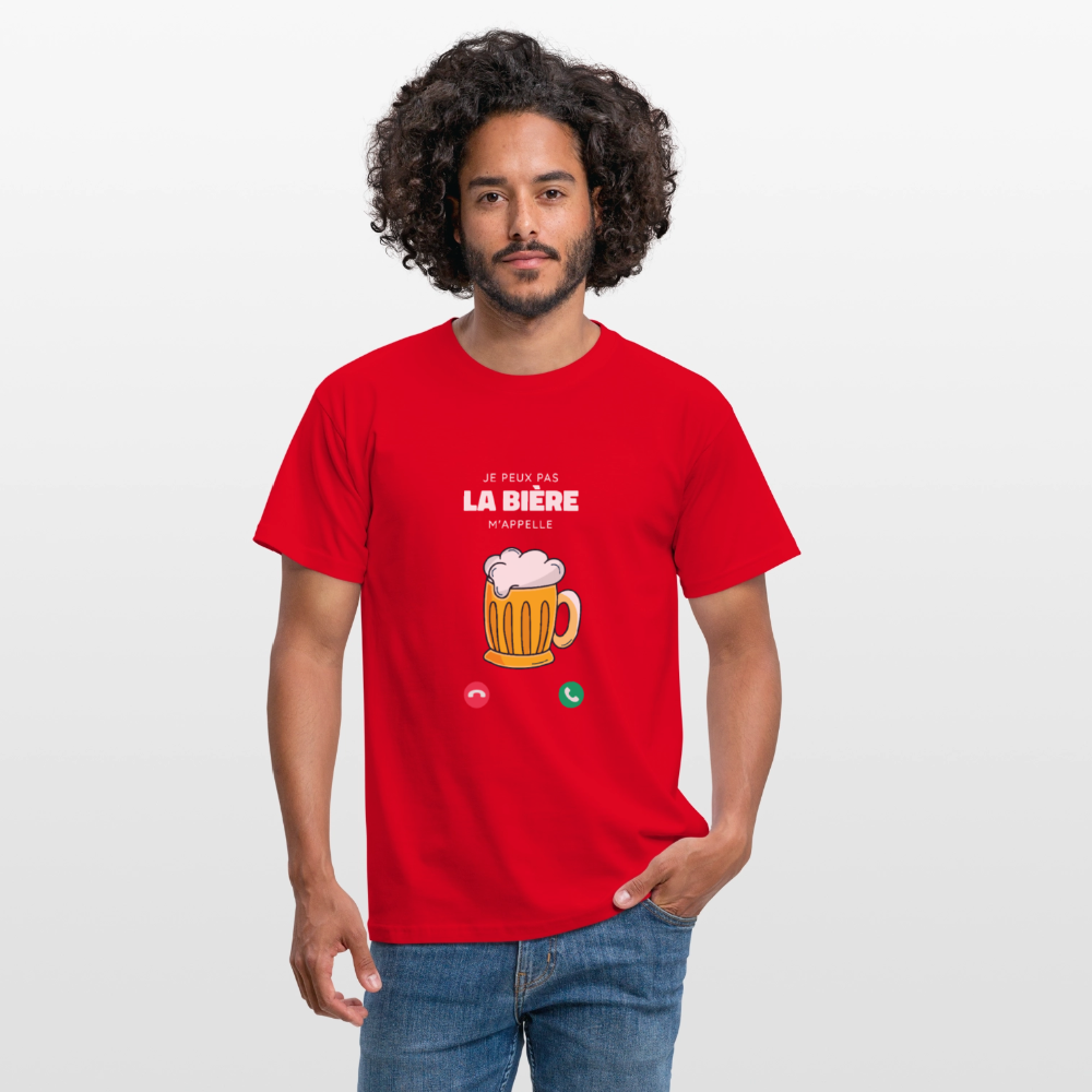 T-shirt Homme – La Bière M’appelle - REF00010 - rouge