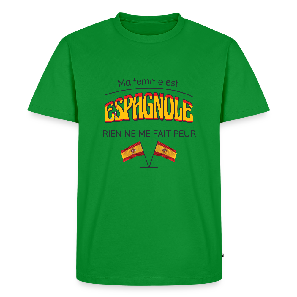 💃 T-shirt Homme “Ma femme est espagnole” – Humour & Passion | UNiKtee REF00075 - vert