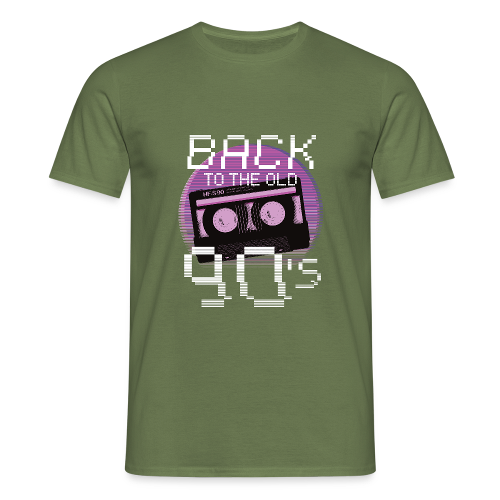 T-shirt Homme – Back to the Old 90’s - vert militaire