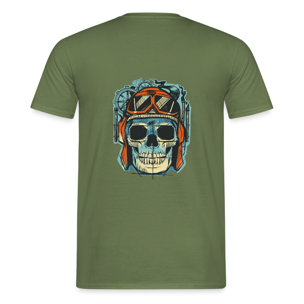 T-shirt Homme “Skull Rider” – Esprit Biker & Style Vintage | REF00064 - vert militaire