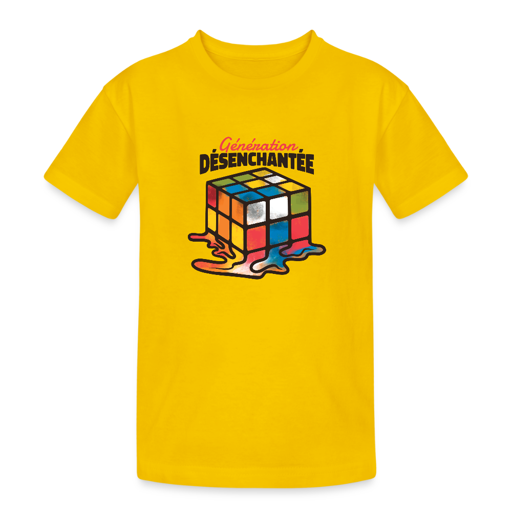 T-shirt Enfant “Génération Désenchantée” – Fun & Style Coloré | UNiKtee REF00037 - jaune d'œuf
