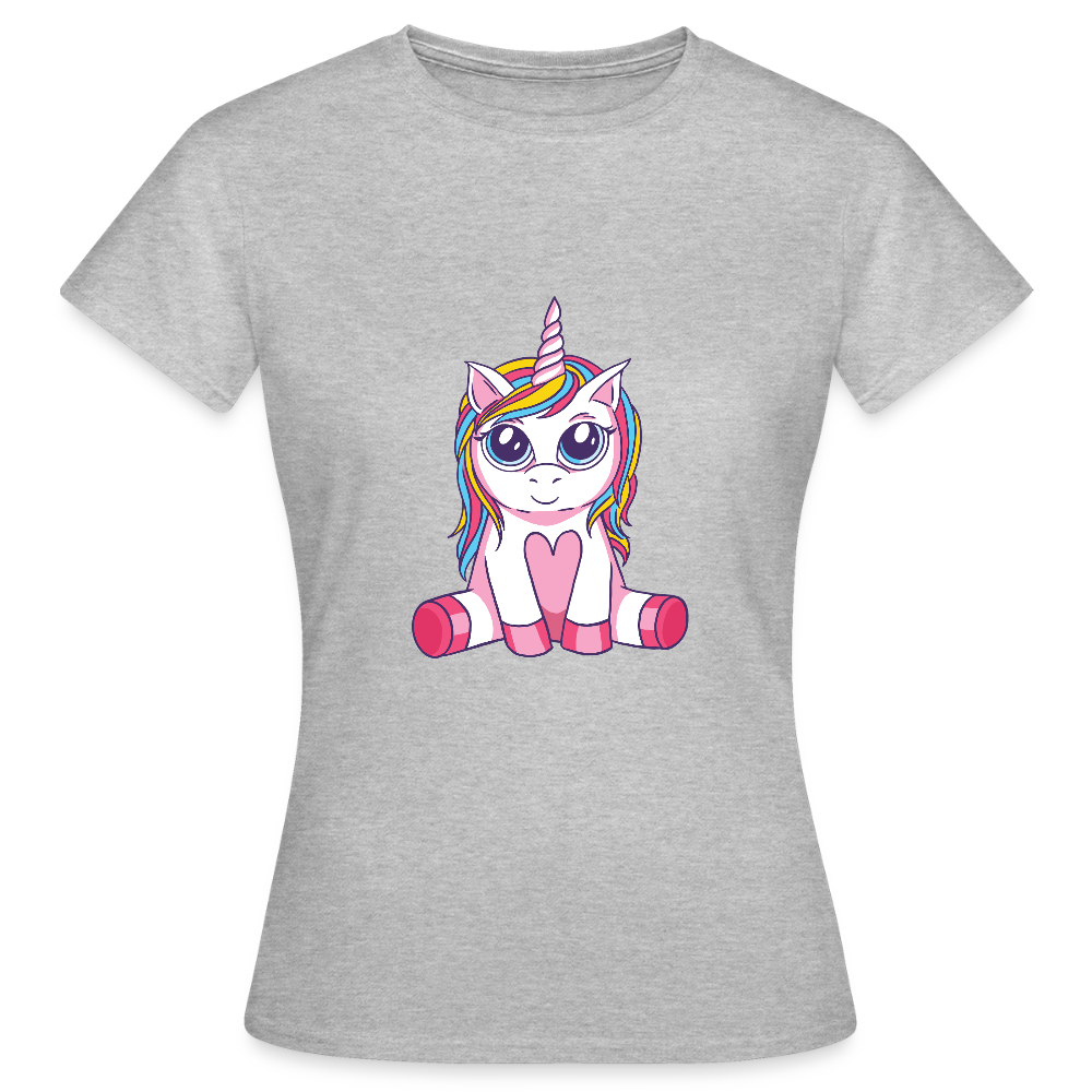 T-shirt Femme Licorne  - REF00011 - gris chiné