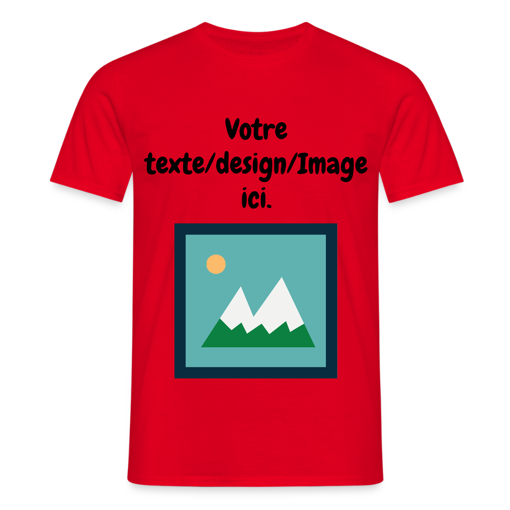 T-shirt Custom – Votre Texte, Votre Design ! - rouge