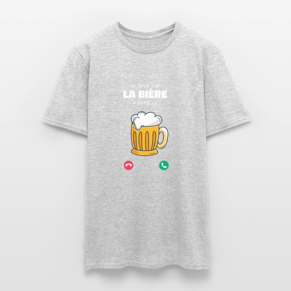 T-shirt Homme – La Bière M’appelle - REF00010 - gris chiné