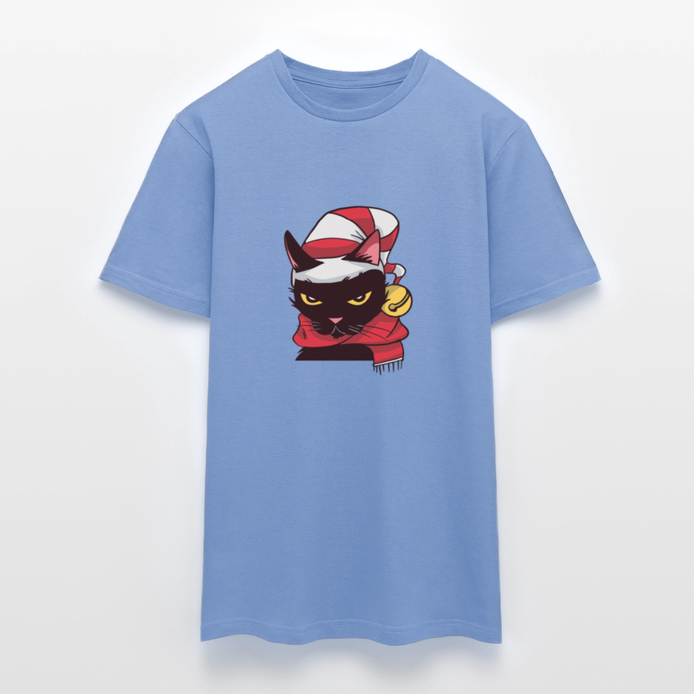 T-shirt Homme – Chat de Noël Grincheux - REF00005 - carolina blue