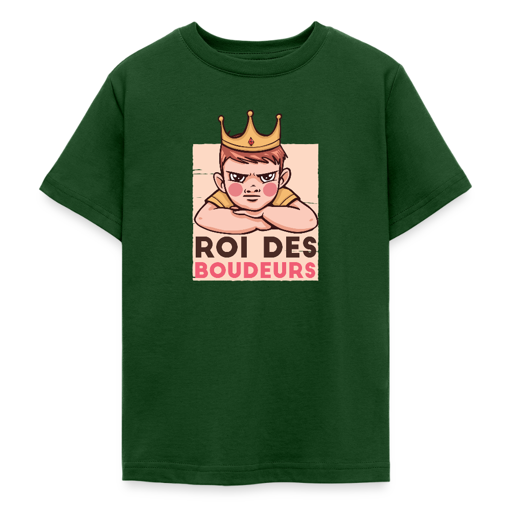 )  👑 T-shirt Ado “Roi des Boudeurs” – Attitude & Style Unique | UNiKtee - REF00029 - vert forêt