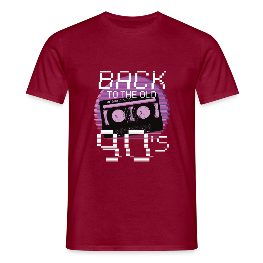 T-shirt Homme – Back to the Old 90’s - rouge brique