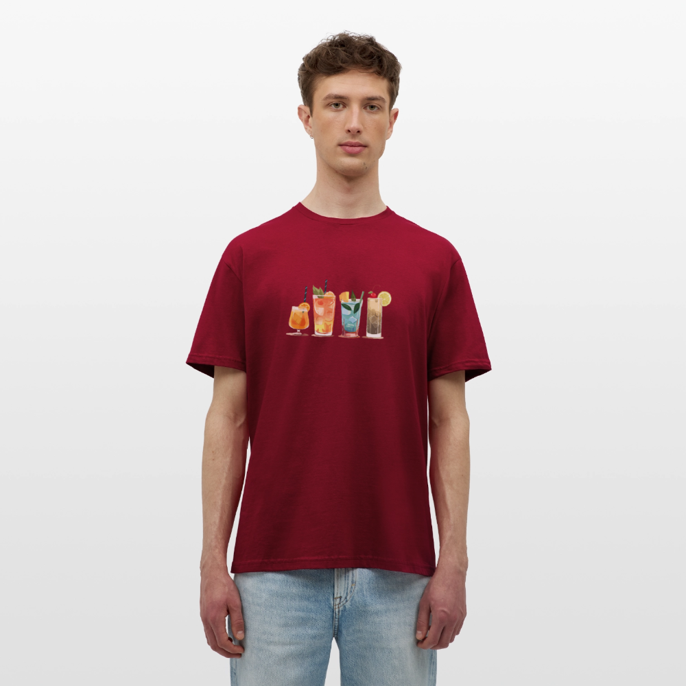 T-shirt Cocktail Vibes Homme - REF00001 - rouge brique