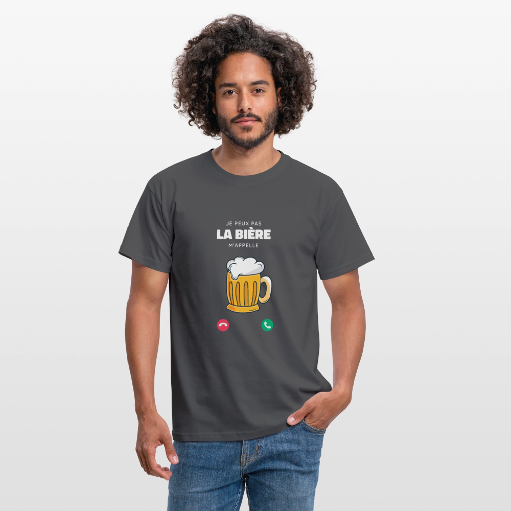 T-shirt Homme – La Bière M’appelle - REF00010 - charbon