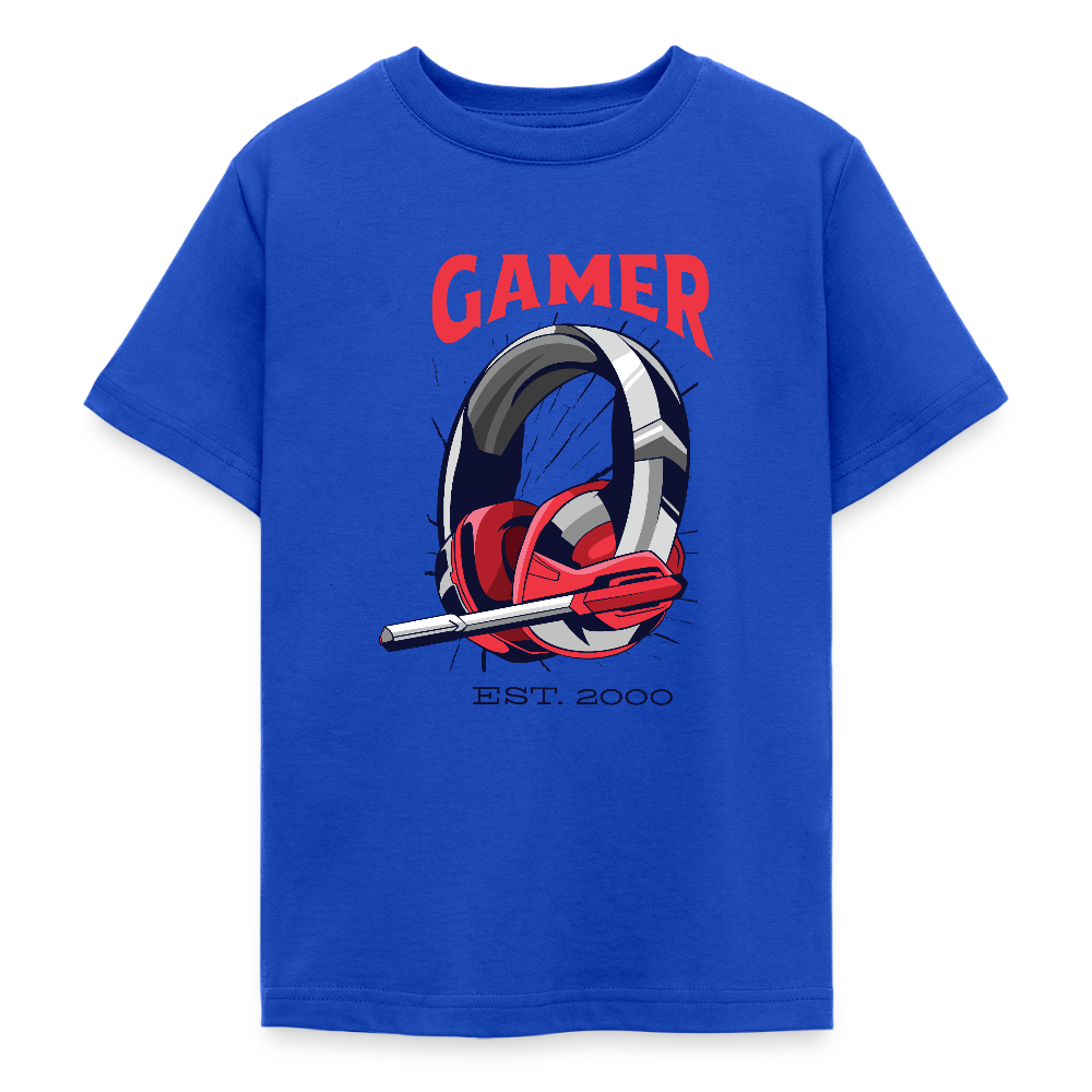 T-shirt Gamer Ado – UNiKtee - REF00021 - bleu royal