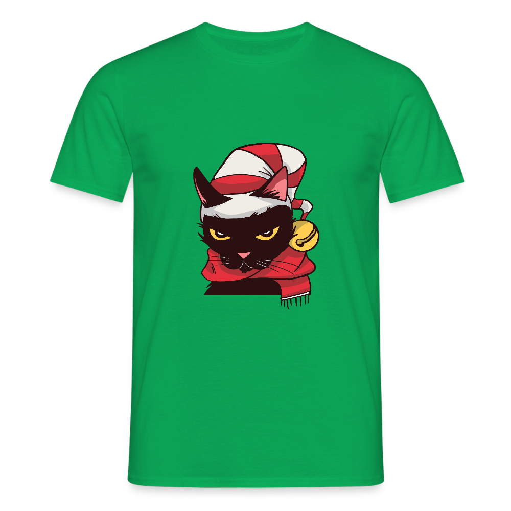 T-shirt Homme – Chat de Noël Grincheux - REF00005 - vert