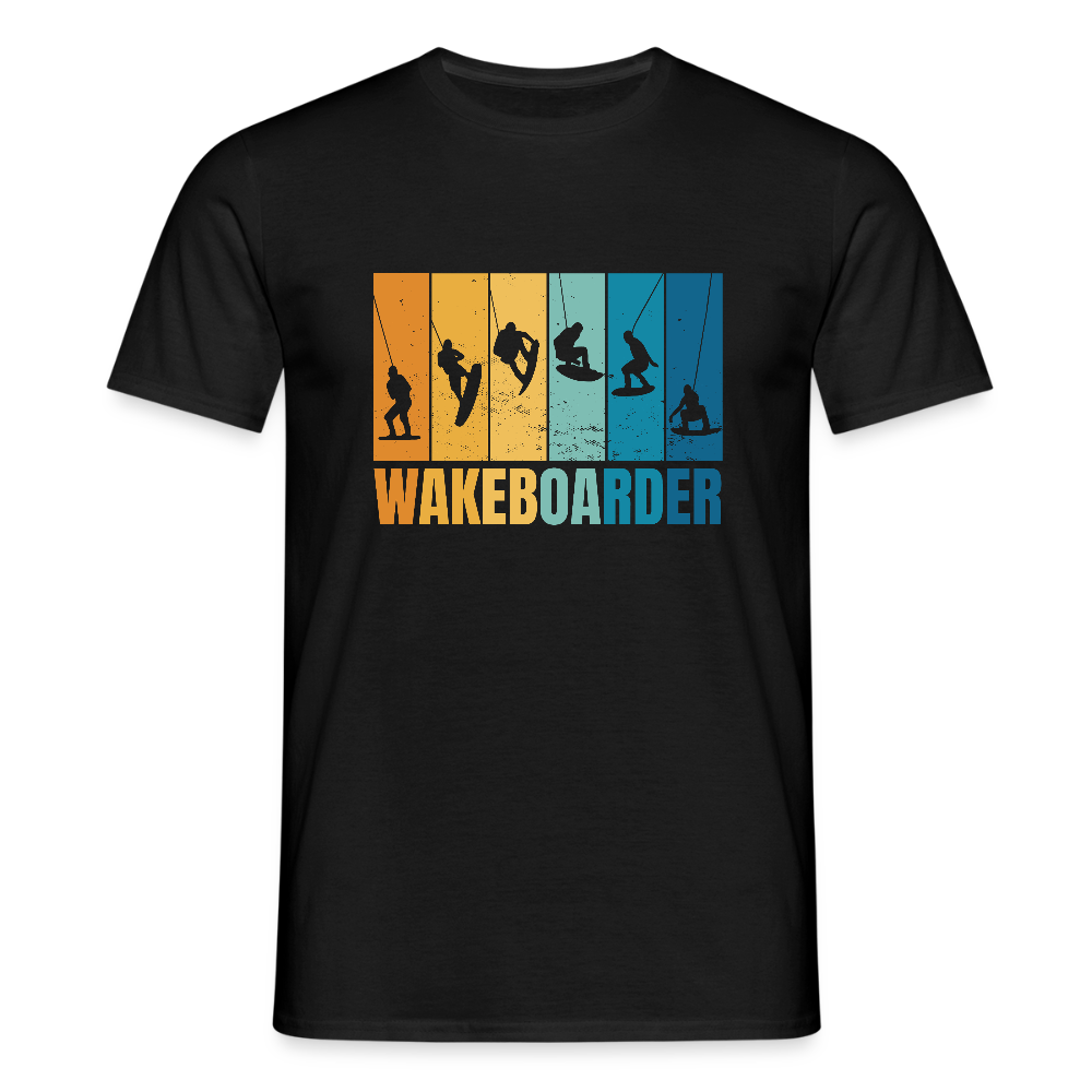 T-shirt Homme – Wakeboarder Vintage - REF00006 - noir