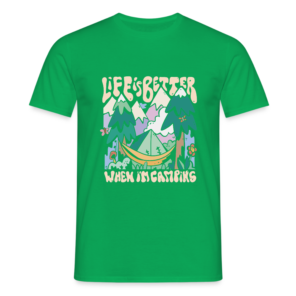 T-shirt Homme – Life is Better When I’m Camping - REF00016 - vert