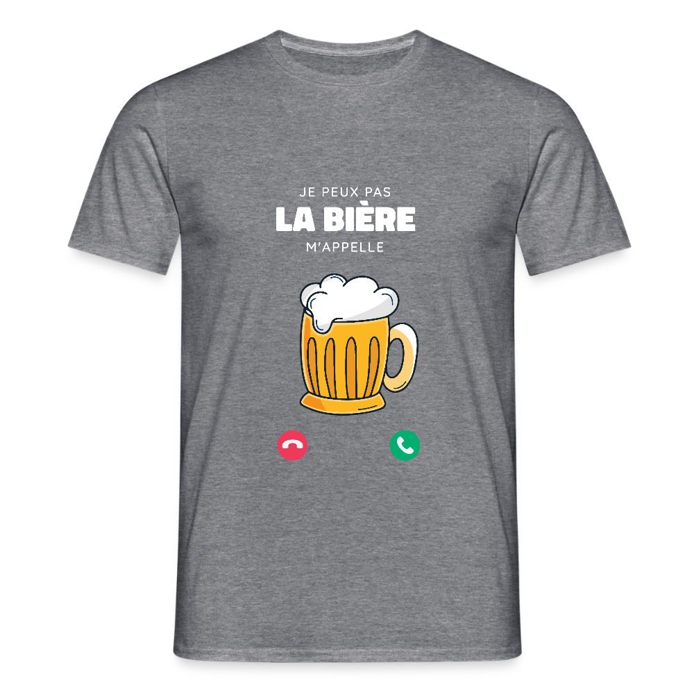 T-shirt Homme – La Bière M’appelle - REF00010 - graphite chiné