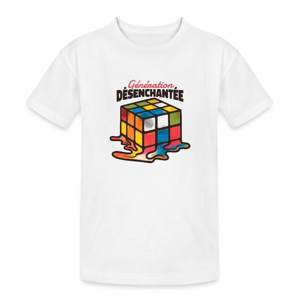 T-shirt Enfant “Génération Désenchantée” – Fun & Style Coloré | UNiKtee REF00037 - blanc