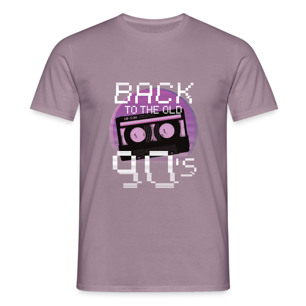 T-shirt Homme – Back to the Old 90’s - mauve gris 