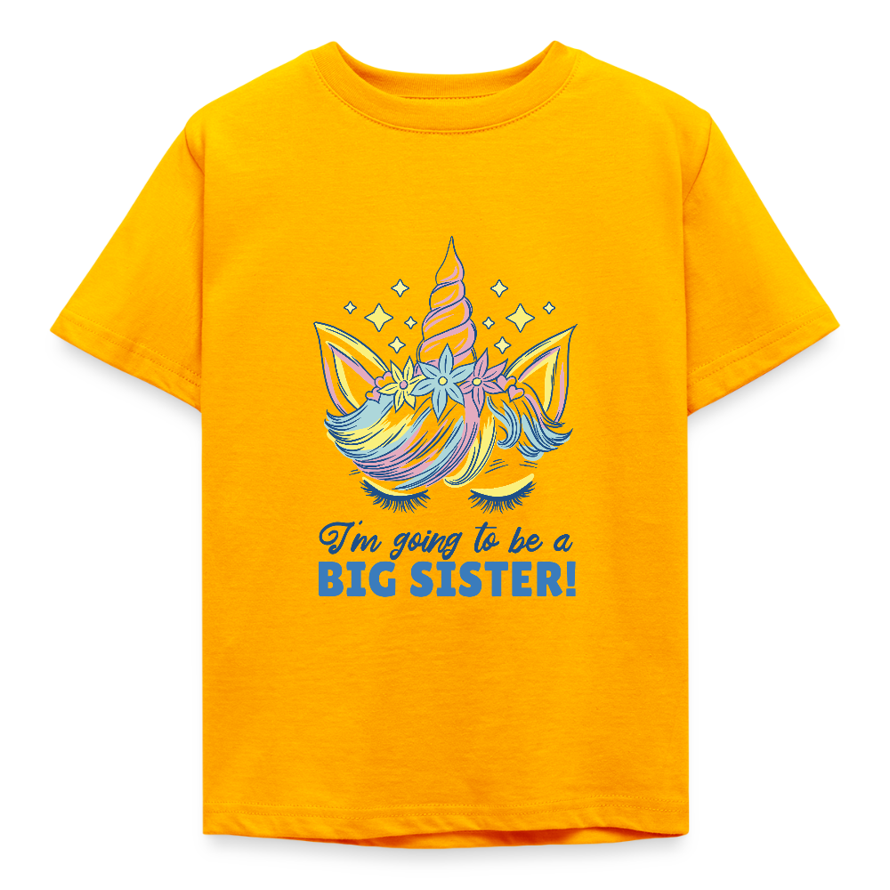 🌸 T-shirt Enfant “I’m Going to Be a Big Sister!” – Annonce de Grande Sœur | UNiKtee REF00049 - or