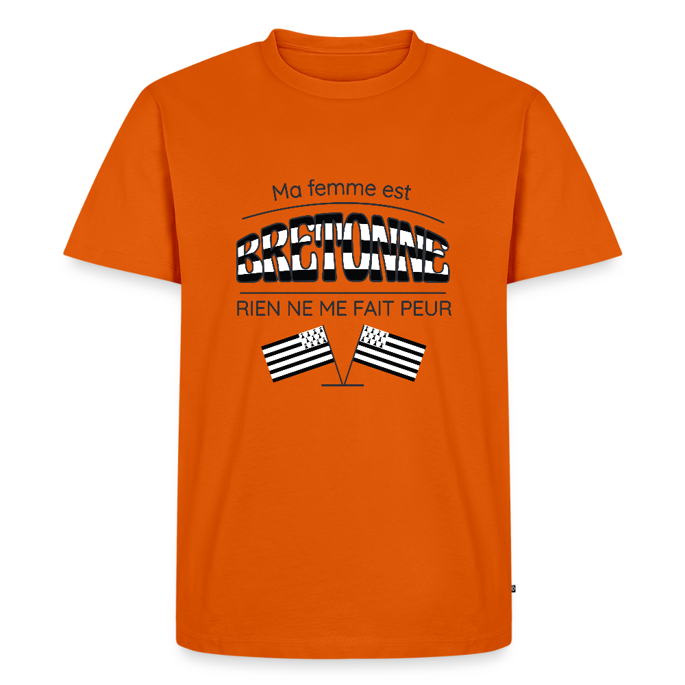 T-shirt Homme “Ma femme est bretonne” – Humour & Fierté Bretonne | UNiKtee REF00072 - orange 