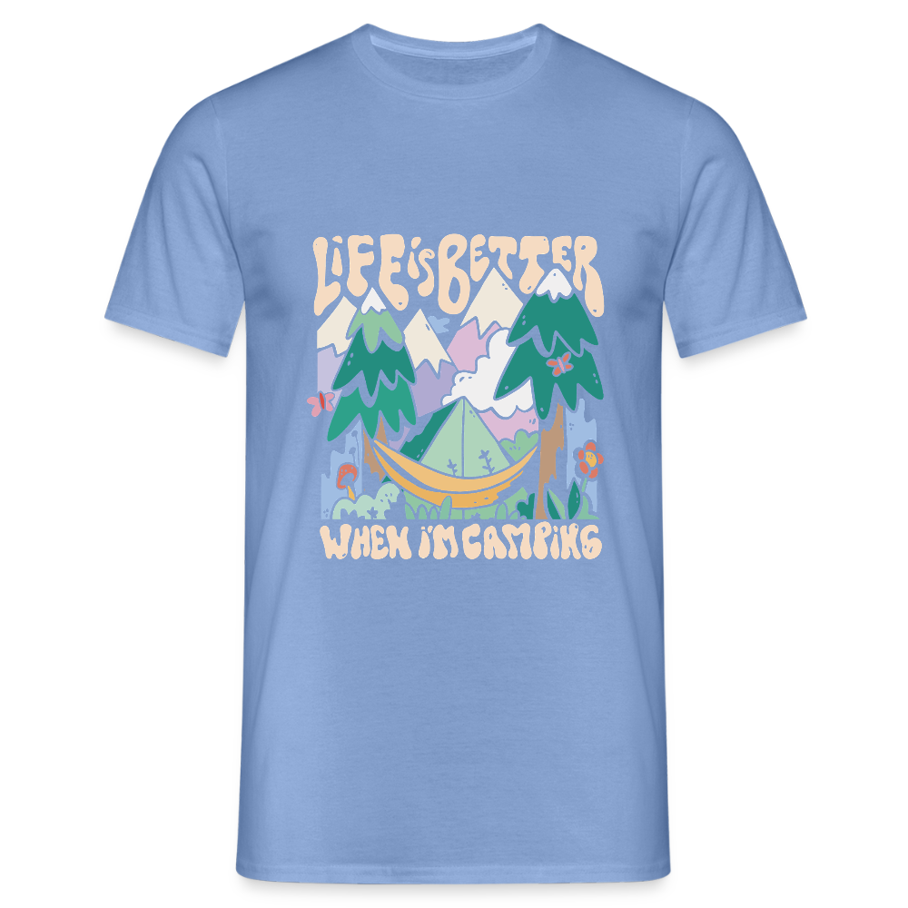 T-shirt Homme – Life is Better When I’m Camping - REF00016 - carolina blue