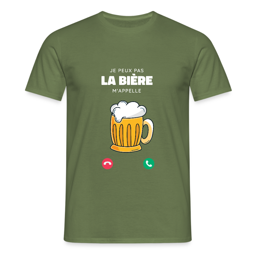 T-shirt Homme – La Bière M’appelle - REF00010 - vert militaire