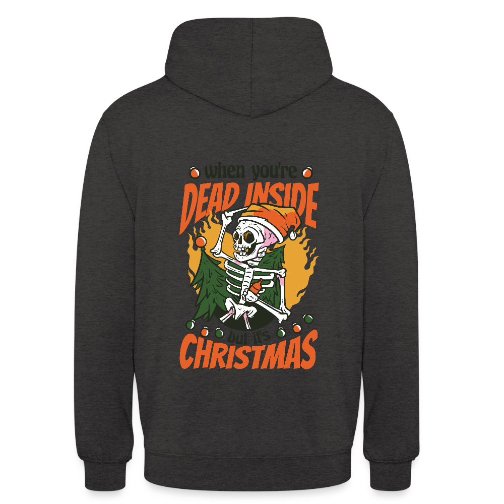 💀 T-shirt Unisexe “Dead Inside but It’s Christmas” – Humour Noir Festif | UNiKtee REF00048 - charbon